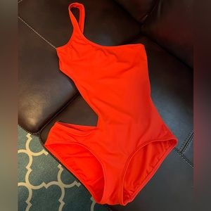 DKNY One Shoulder side cut out swim size 10